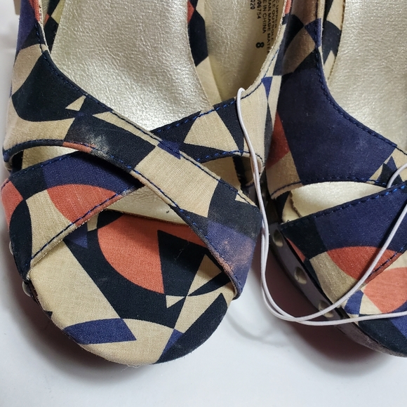 Xhilaration Tobbyn Platform Slingback Open Toe Heel, Multicolor, Sz 8. - Picture 3 of 11